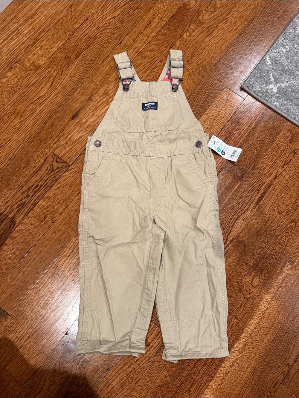 OshKosh B'gosh Khaki Toddler Overalls -Size 24M